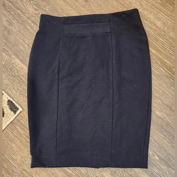 Premise Womens Navy Blue Comfort Stretch Pencil Skirt Size 8p - Picture 2 of 8
